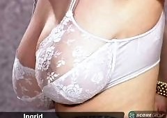 British Big-Tits Beauty Emma Jacobs in Lingerie