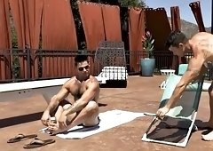 Jizz loving hairy stud fucked by his boyfriend outdoors until he cums in the ass