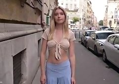 Blonde Freya Braless Big Tits