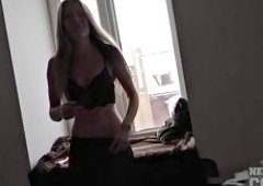 Blonde Sarahs Debut Dildo Masturbation and POV Fingering