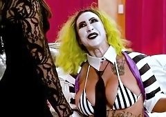 Lily Lane, Mochi Mona, Molly Manning River Lynn Ride Cock in Beetlejuice Parody