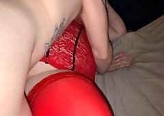 SinfulShadows BBW MILF Pounded Hard in Red Lingerie