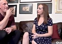 Muscular Stud Pounds Busty Redhead Matures Big Tits with Passionate Fury