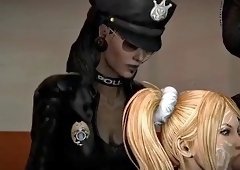 Policewoman futa in threesome orgy episode two