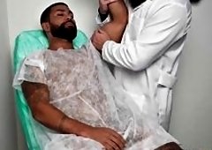 Gay Ebony Jock Exam Handjob