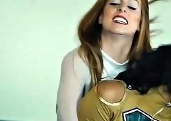 Superheroines Mieko, Vanesa Latex Brunette in Lesbian BDSM