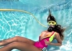 Irina Poplavok blonde pornstar in the pool
