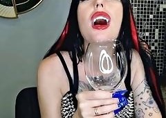 Dominatrix Nikas Halloween Vampire Spit Fetish