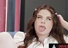 Small-Tits Teen Lola Valentine Squirts Hard All Over as Stepdads Friend Pounds Her Puss