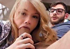 Hannah Hays Tiny Mouth Gulps Big Cock