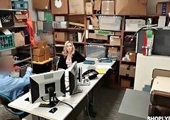 Ryan McLane Pounds Blonde Shoplifter Zoe Parker Doggy Style Before Licking Her Pussy and Del