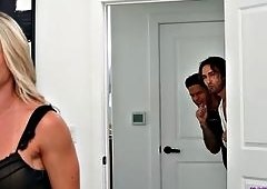 Stepmom Kisses Silently
