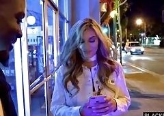 Blonde Ditches Boyfriend for BBC Creampie Ride