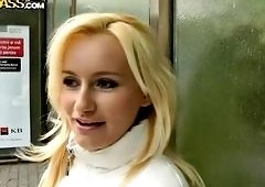 Big-Butt Blonde Takes Public Anal