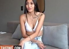 Cute Small-Titted Latina MILF in Lingerie Cheats Husband for Massive BWC Sucking in Hard