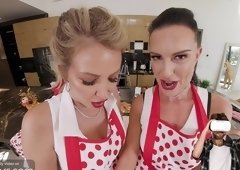 Hot Milfs Fuck Hard During A Cooking Show HD Porn Pt3
