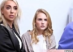 Kylie Kingston and Natalie Knight Caught Shoplifting and Crave Rough Hardcore Threesome with Ryan Mclane
