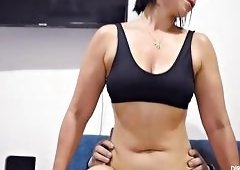 Big-Butt Brunette Fucks to Cover Rent Debt