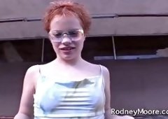 Emily Davinci Takes Rodney Moores Anal and Massive Facial Cum in Vintage Car