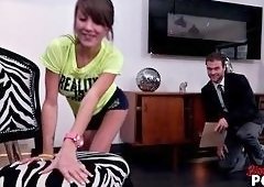 Busty Alysson Sterling Sucks Lucky Dudes Big Cock POV